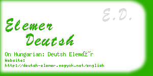 elemer deutsh business card